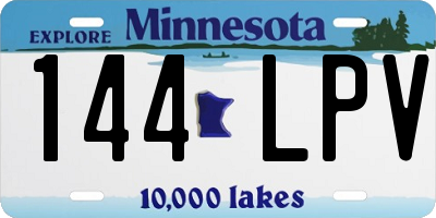 MN license plate 144LPV