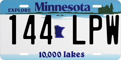 MN license plate 144LPW