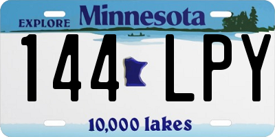 MN license plate 144LPY