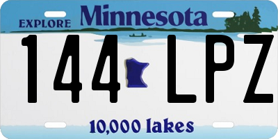 MN license plate 144LPZ