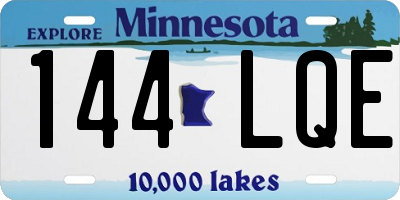 MN license plate 144LQE