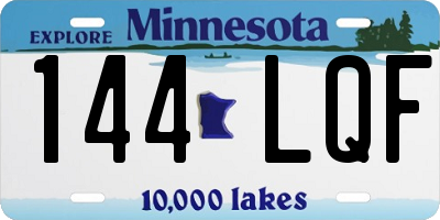 MN license plate 144LQF
