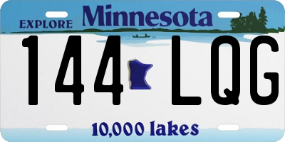 MN license plate 144LQG