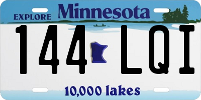 MN license plate 144LQI