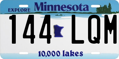 MN license plate 144LQM