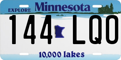 MN license plate 144LQO