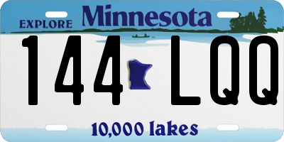 MN license plate 144LQQ
