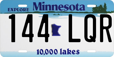 MN license plate 144LQR