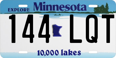 MN license plate 144LQT