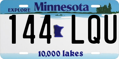 MN license plate 144LQU
