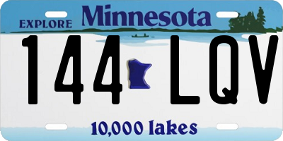 MN license plate 144LQV