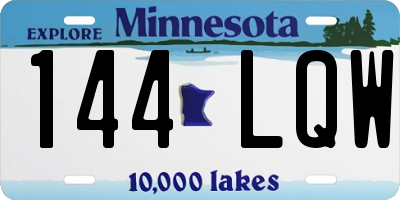 MN license plate 144LQW