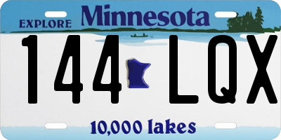 MN license plate 144LQX