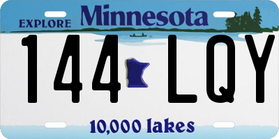 MN license plate 144LQY