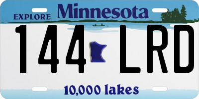 MN license plate 144LRD
