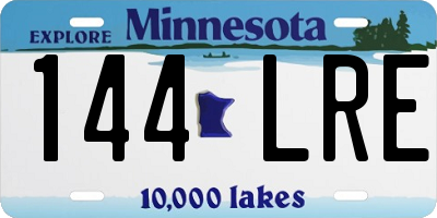MN license plate 144LRE