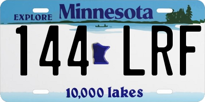 MN license plate 144LRF