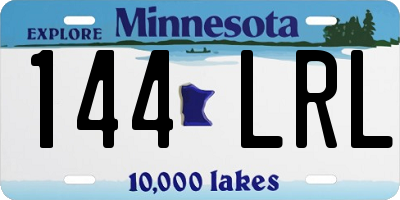 MN license plate 144LRL