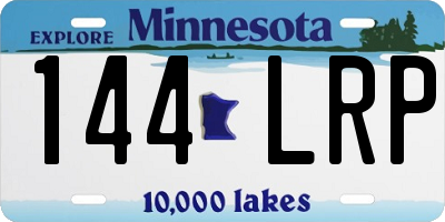 MN license plate 144LRP