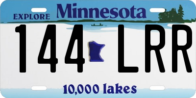 MN license plate 144LRR