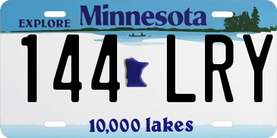 MN license plate 144LRY