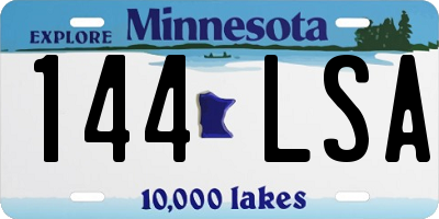 MN license plate 144LSA
