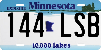 MN license plate 144LSB