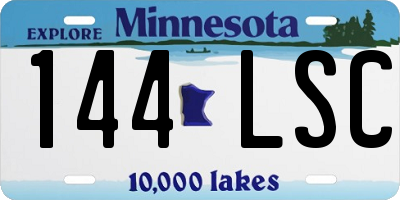 MN license plate 144LSC