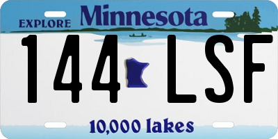 MN license plate 144LSF