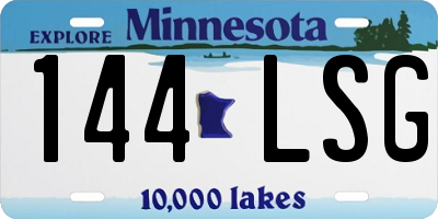 MN license plate 144LSG
