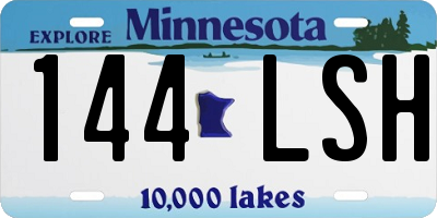 MN license plate 144LSH