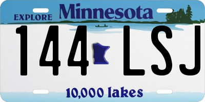 MN license plate 144LSJ