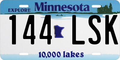 MN license plate 144LSK