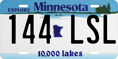 MN license plate 144LSL