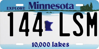MN license plate 144LSM