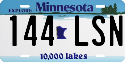MN license plate 144LSN