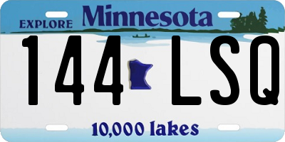 MN license plate 144LSQ