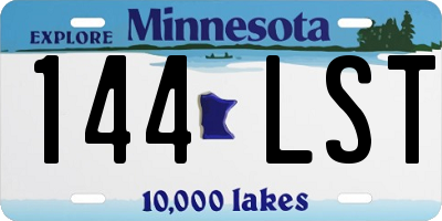 MN license plate 144LST
