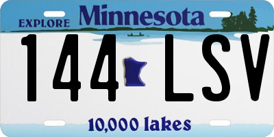 MN license plate 144LSV