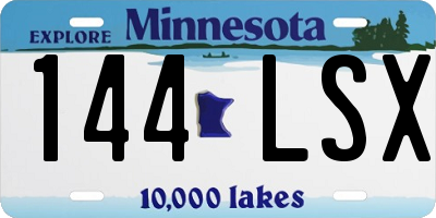 MN license plate 144LSX