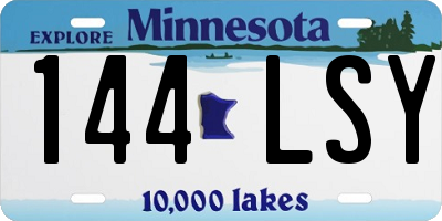 MN license plate 144LSY