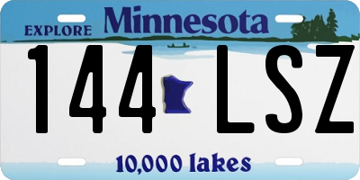 MN license plate 144LSZ