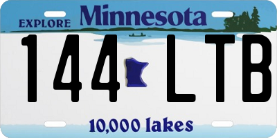 MN license plate 144LTB