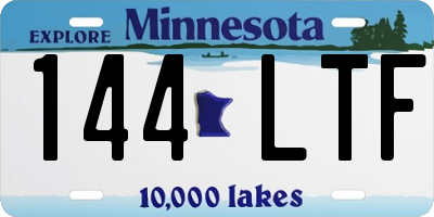 MN license plate 144LTF