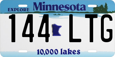 MN license plate 144LTG