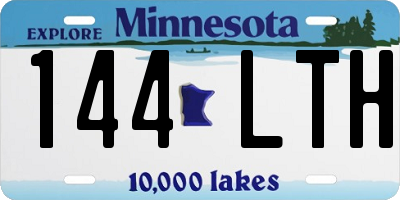 MN license plate 144LTH