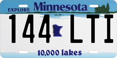 MN license plate 144LTI