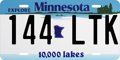 MN license plate 144LTK