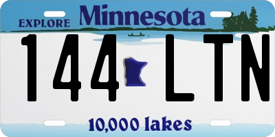 MN license plate 144LTN