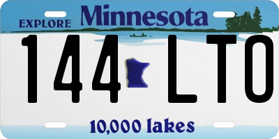 MN license plate 144LTO